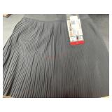 Black Pleated Skirt with Elastic Waistband