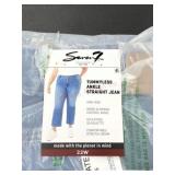 Seven7 Tummyless Ankle Straight Jeans, 22W