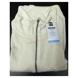 Beige Full-Zip Jacket, Size Large
