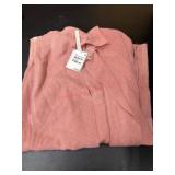 Luxelen Waffle Knit Cardigan in Pink