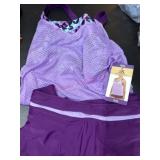 Purple Athletic Tank Top and Shorts Set