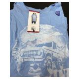 Blue Graphic T-Shirt With Truck Design