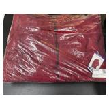 Red Quilted Long Puffer Jacket, Size XL