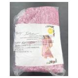 Pink Short-Sleeve Sequin Dress, Size M