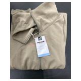 Full-Zip Beige Jacket with Hood