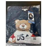 Ladies Navy Sweater with Bear Design