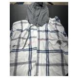 Aeropostale Long Sleeve Plaid Shirt With Hood