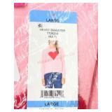 Pink Sweater With Red Heart Design