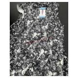 Black and White Floral Maxi Dress, Large
