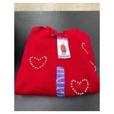 Red Sweater with Heart Design, XX-Large