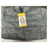 Black Zip-Up Puffer Jacket