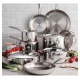 14-Piece Tri-Ply Stainless Steel Cookware Set