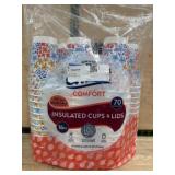 Pack of 70 Insulated Cups with Lids