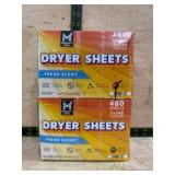 Twin Pack Fresh Scent Dryer Sheets, 480 Count