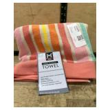 Sand-Friendly Striped Beach Towel