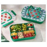 Two Snack Boxes with Strawberry Design Lids