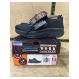 Skechers Black Slip-Resistant Shoes, Size 6.5