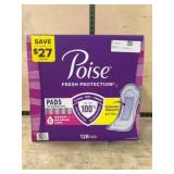 Poise Fresh Protection Bladder Pads, 128 Count