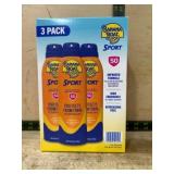 3-Pack Banana Boat Sport SPF 50 Sunscreen Spray