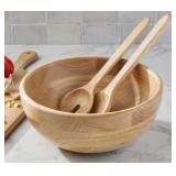 3-Piece Rubber Wood Salad Serving Set