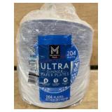 Ultra Paper Dinner Plates, 204 Count