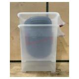 Clear Plastic Storage Bin with Lid