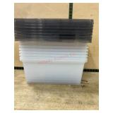Stackable Plastic Storage Bins, Set of 12