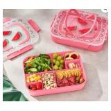 2-Pack Pink Snackle Boxes with Watermelon Design