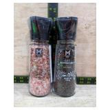 Two Spice Grinders: Pink Salt and Black Peppercorn