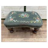 Cross stitch wood stool