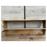 Wooden double shelf missing 2 pegs