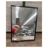 Black framed mirror