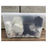 Tote of menï¿½s clothing. Shorts size 34 socks and