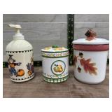 Fall canisters and soap dispensers