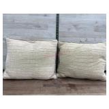2 throw pillows