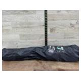 Black folding arm chair