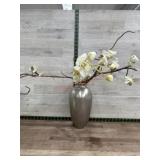 Brass vase faux plant