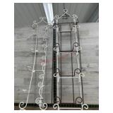 3 metal wall racks