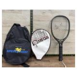 Racquetball racquet and covers