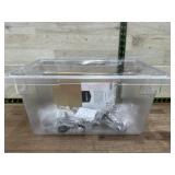 Plastic tote w/ mounting brackets