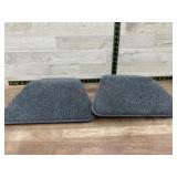 2 carpeted wedge steps