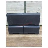 2 vhs holders w/ vhs tapes