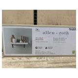 Allen and Roth 24ï¿½ white finish shelf