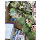 Box of easter decor