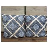 2-15x15 throw pillows