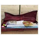 Hanging Christmas wrap organizer