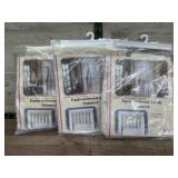 3 embroidered valances
