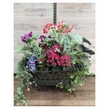 Decorative metal floral basket