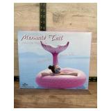 Mermaid tail inflatable pool tube