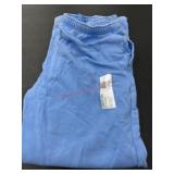 Medium Blue Pants With Drawstring Waist